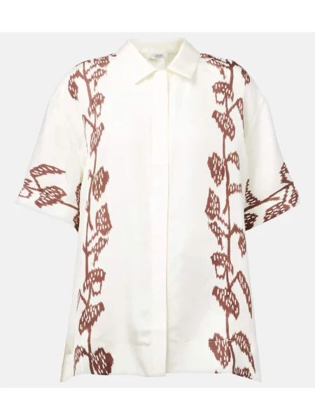 Jedwabny top Asceno brązowy