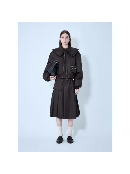 Kurtka bomber Ganni brązowy