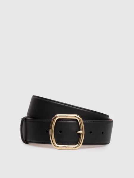 Шкіряний з логотипом Santoni чорний