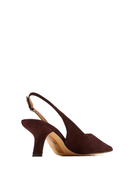 Pantofi cu toc Sam Edelman din piele de căprioară maro