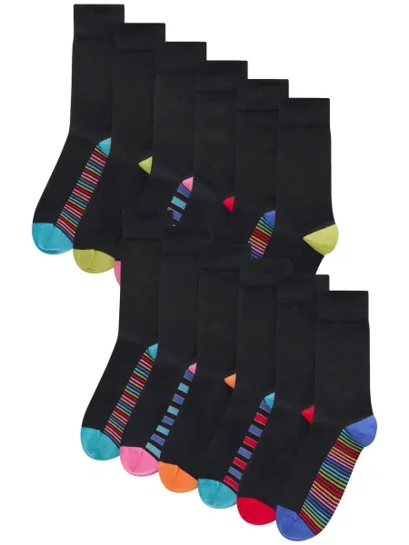 Next Nogavice kraljevo modra / svetlo modra / svetlo rdeča črna