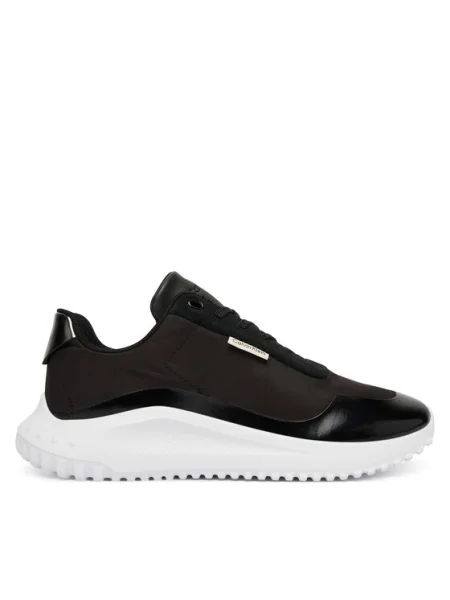 Sneakerși Calvin Klein Jeans cu șireturi din dantelă negru