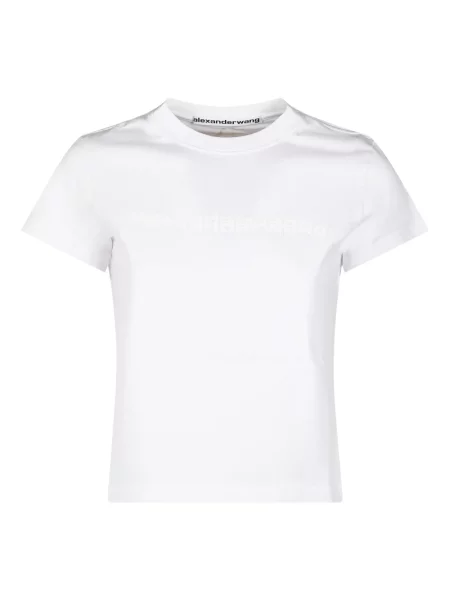 Koszulka Alexander Wang o krotszym kroju biała