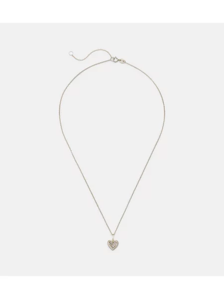 Náhrdelník Stone And Strand so srdiečkami kamene zlatá