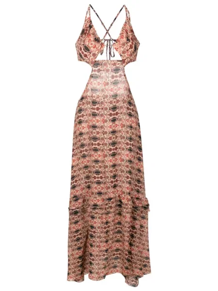 Rochie Amir Slama cu model floral cu imagine de costum