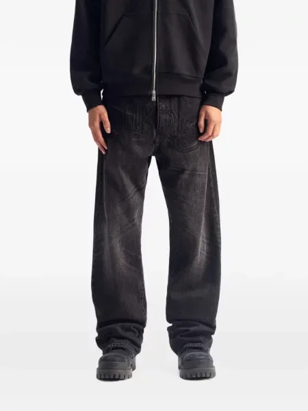 Дънки Purple Brand бродирани черно