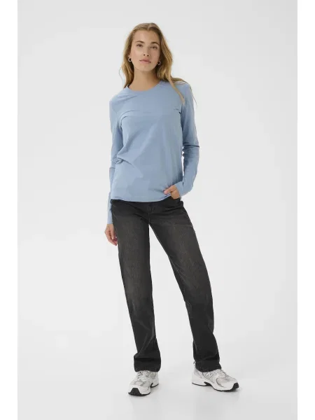 Kaffe Tricou KAmarin deschis albastru