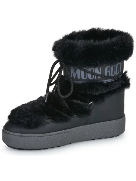 Umelá kožušina tenisky Moon Boot čierna