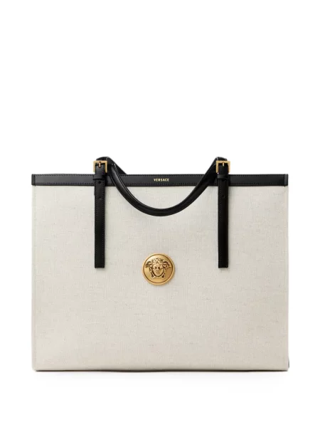 Geantă shopper Versace din canvas