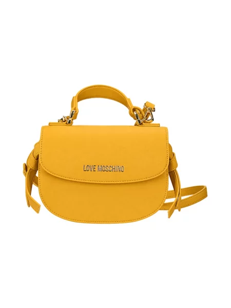 Shopperka Love Moschino w serca z logo żółta