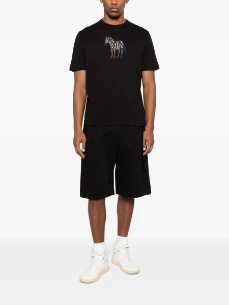 Tricou Ps Paul Smith cu imagine cu model zebră negru