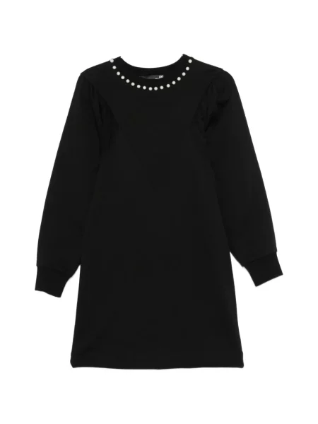Rochie mini Love Moschino cu perle negru