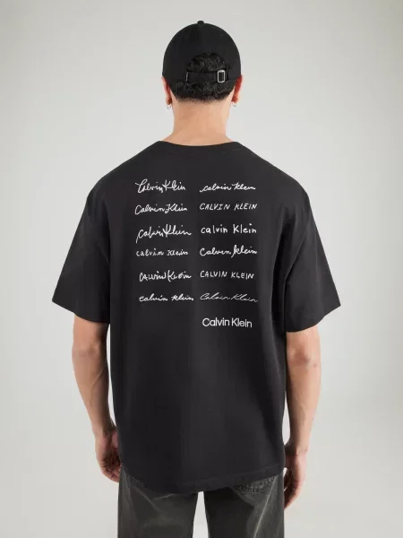 Calvin Klein Jeans Tricou Negru alb