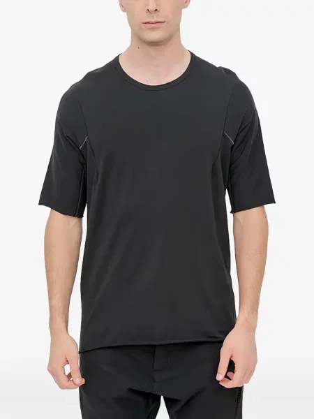 Tricou 69 By Isaac Sellam cu decolteu rotund negru
