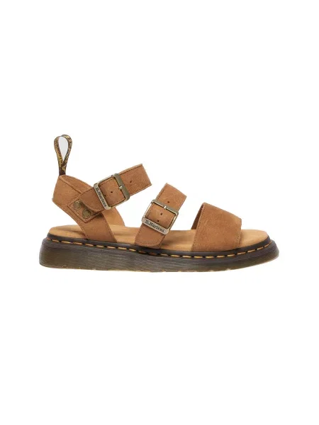 Dr. Martens sandały nubukowe Gryphon brązowy