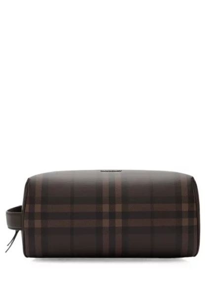 Geantă Burberry în carouri maro