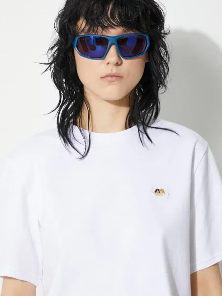 Футболка Fiorucci Angel Patch Padded Cropped T-Shirt білий