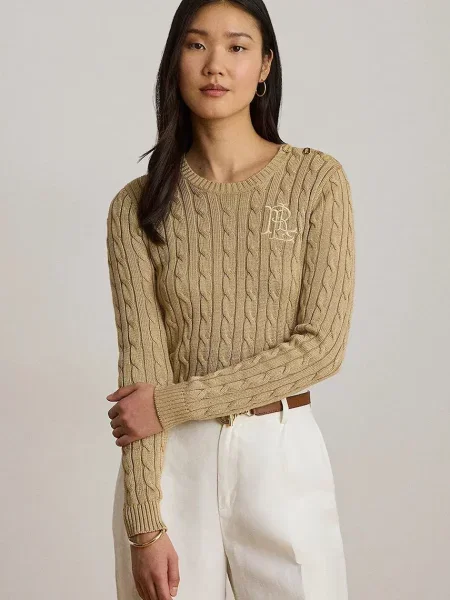 Lauren Ralph Lauren pulover pentru femei cu bej