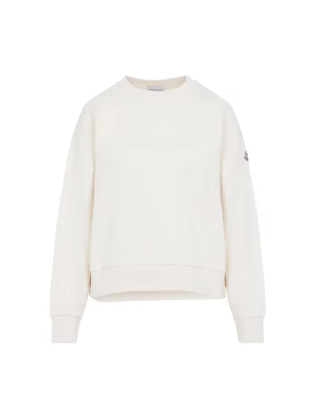 Bluza Moncler z logo beżowa