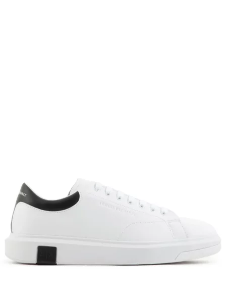 Sneakerși Armani Exchange din piele alb