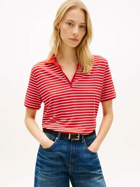 TOMMY HILFIGER Tričko / biela červená
