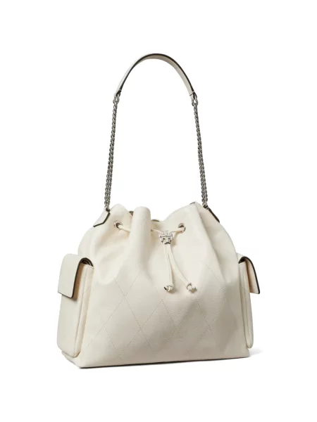 Geantă Tory Burch cu cordon alb