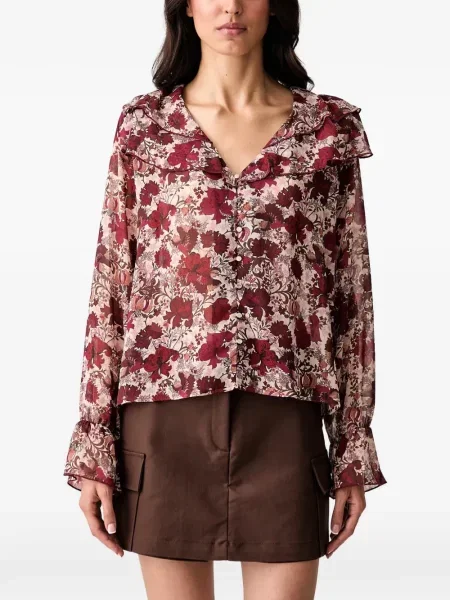 Bluză Morgan cu model floral cu imagine roșu