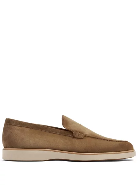 Pantofi loafer Magnanni din piele de căprioară maro
