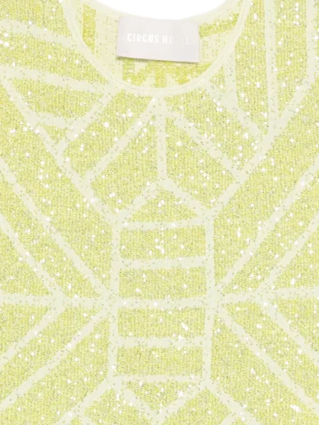 Top Circus Hotel z cekinami żółty