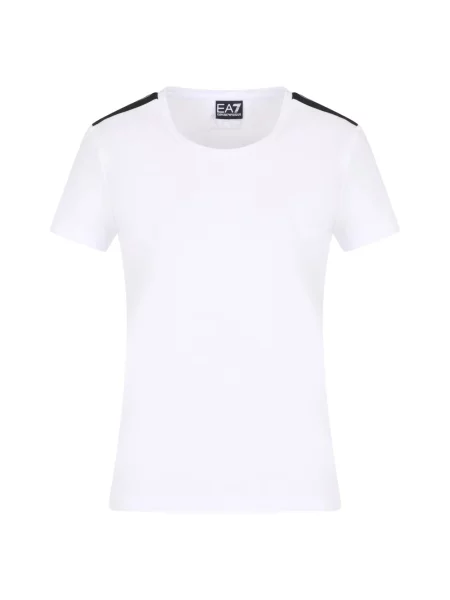 Emporio Armani Koszulki Kobieta XS koszulka z logo Urban Tape biały