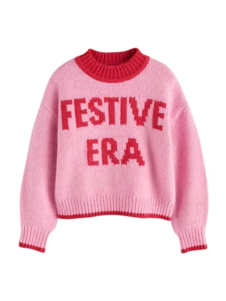 Next Pulover Santa Letter roz roșu