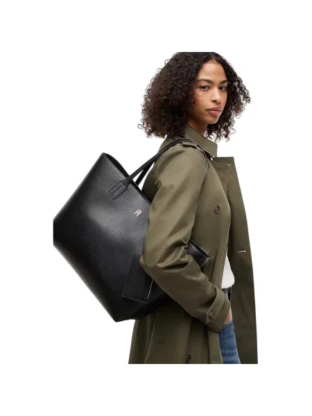 Tommy Hilfiger Geantă shopper TH ICON negru