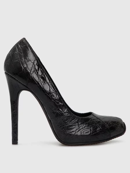 Туфлі зі шкіри крокодила Giambattista Valli чорні