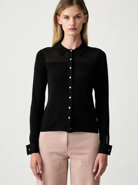 DKNY cardigan pentru femei din negru