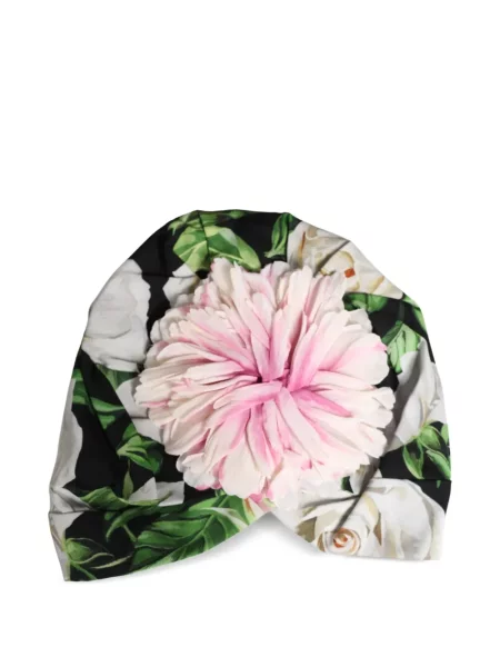 Căciulă Dolce & Gabbana cu model floral cu imagine negru