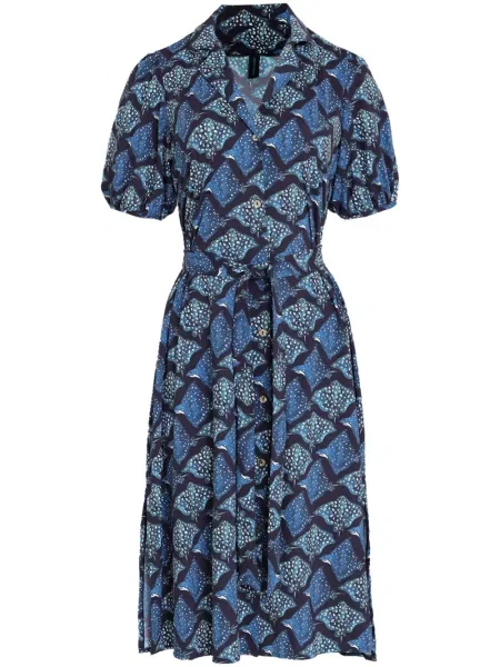 Sukienka midi Lygia & Nanny do kolan garniturowa niebieska