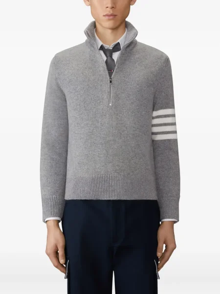 Pulover Thom Browne cu dungi gri