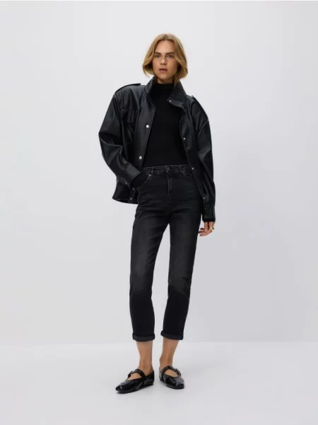 Reserved Джинси boyfriend сірий