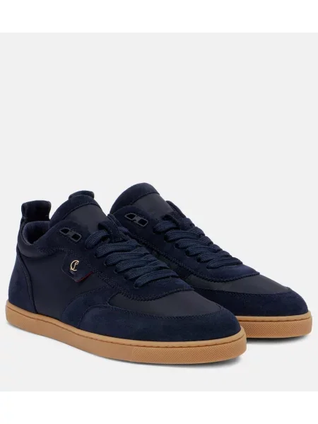 Sneakerși Christian Louboutin din piele de căprioară albastru