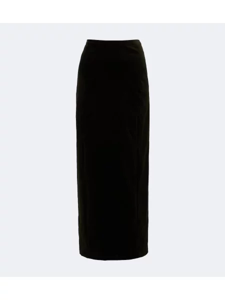 Fusta maxi Jil Sander de catifea verde