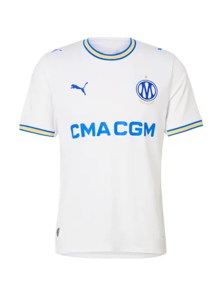 PUMA Tricou funcțional OM Home azur / galben lămâie alb