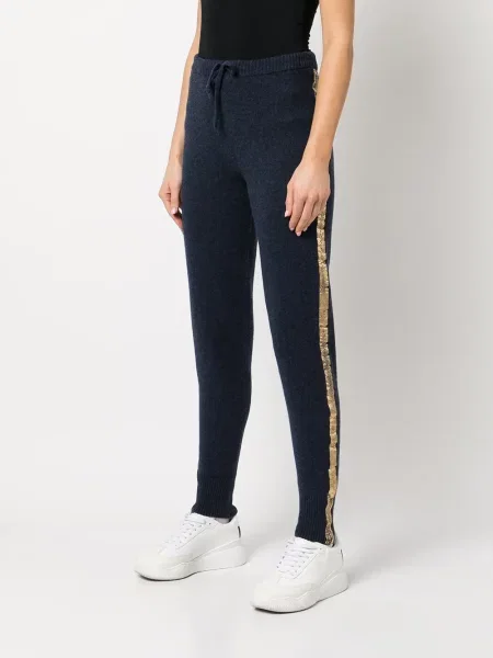 Płytkowy spodnie Madison.maison z kaszmiru w paski niebieskie