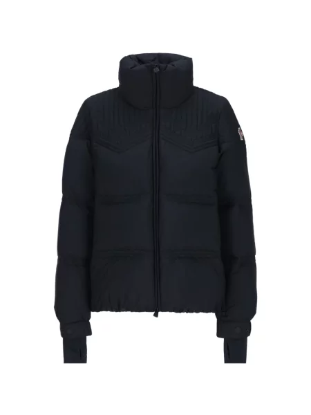 Matlasat geacă Moncler Grenoble cu broderie albastru