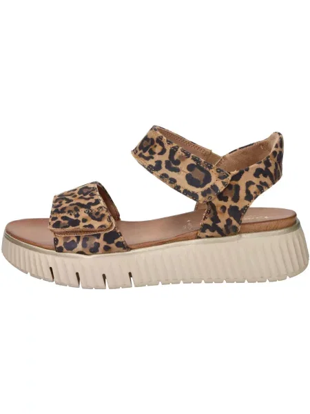 Pantofi Tamaris cu model leopard bej