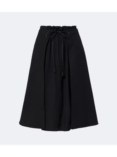 Fustă din piele Moncler negru