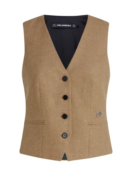 Karl Lagerfeld Vestă cappuccino maro