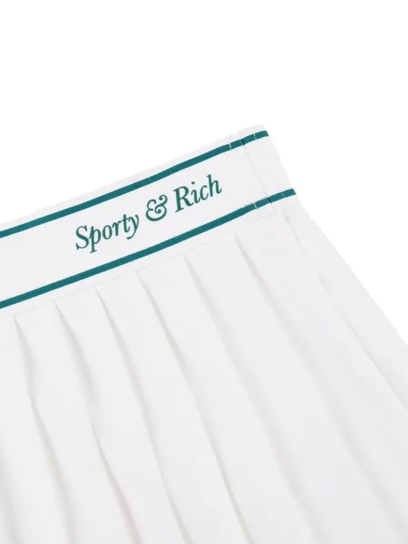 Плисирана плисирана пола Sporty & Rich на райета бяло