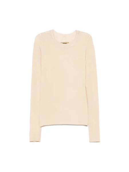 Top Uma Wang z krótkim rękawem beżowy