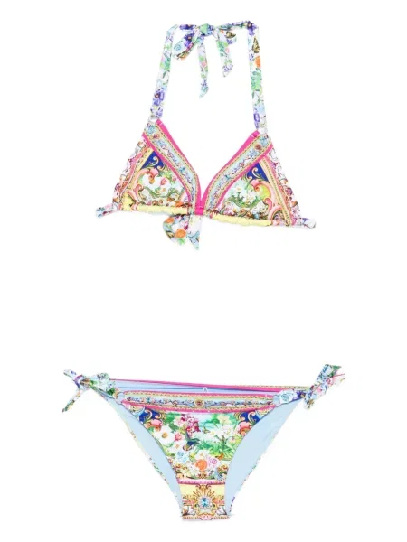 Bikini Camilla cu model floral cu imagine albastru