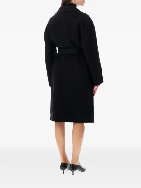 Gulerat cu centură palton The Garment negru